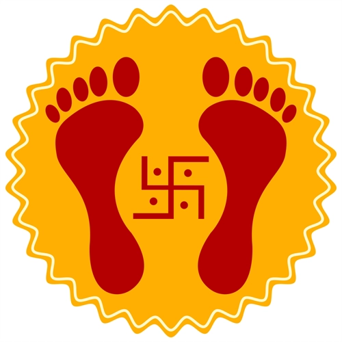 Dhanteras Laxmi Footprint Sticker | Auspicious Décor for Home & Shop